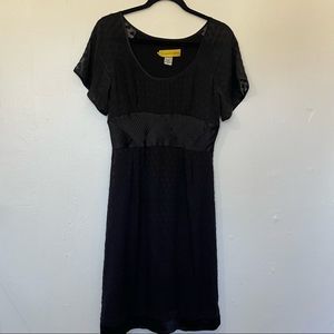 Vintage Catherine Malandrino Black 100% Pure Silk Dress
